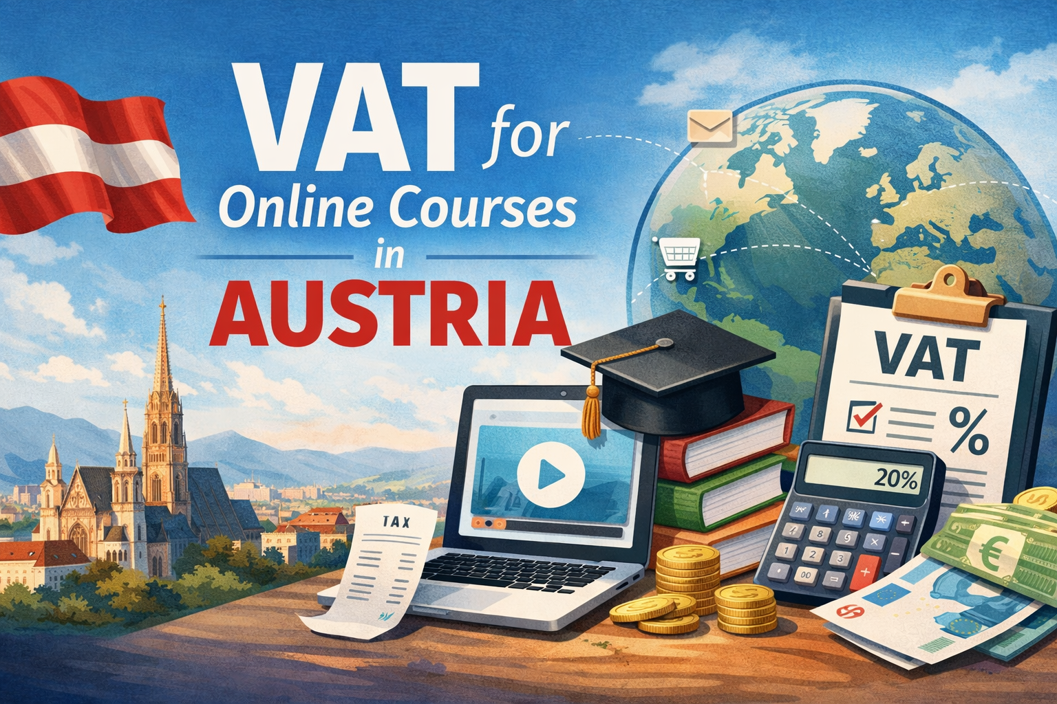 VAT on online courses in Austria: rates, rules and what you charge
